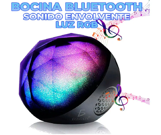 Bocina Bluetooth con Luz RGB Sonido Envolvente