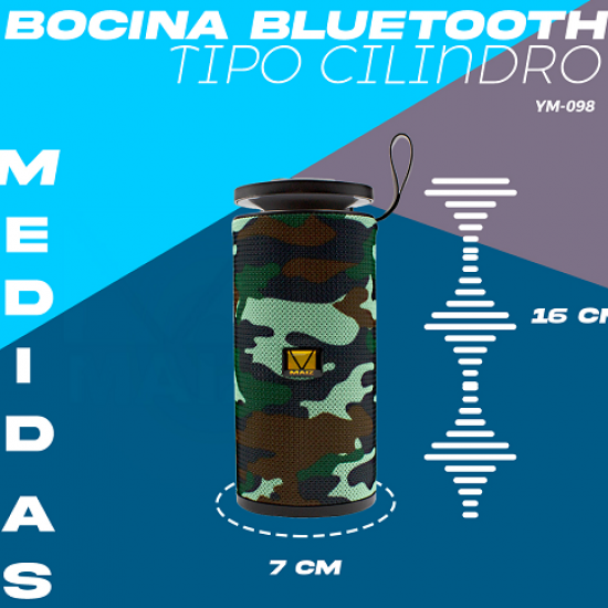 Bocina Bluetooth Tipo Cilindro