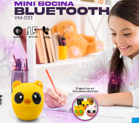 Mini Bocina Bluetooth Figuras Gatito