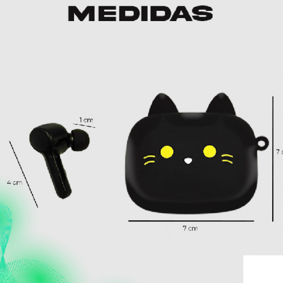 Audífonos Wireless Funda Gato BEJ-080