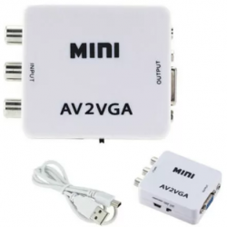 Convertidor De Vídeo Mini AV2VGA De RCA A VGA
