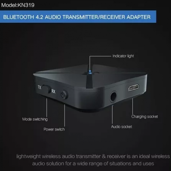 Transmisor & Receptor de Audio Bluetooth 2 En 1