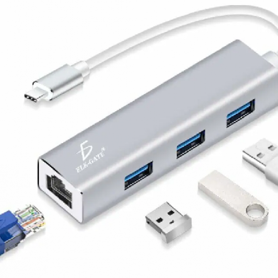 Adaptador HUB Usb Type C 3.1 Ethernet RJ45